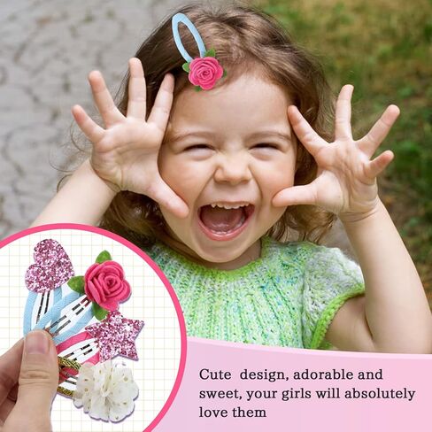 انزوني 16 قطعة من مشابك الشعر على شكل تمساح يونيكورن للبنات الصغيرات، 16 قطعة S2، مقاس واحد in Kuwait