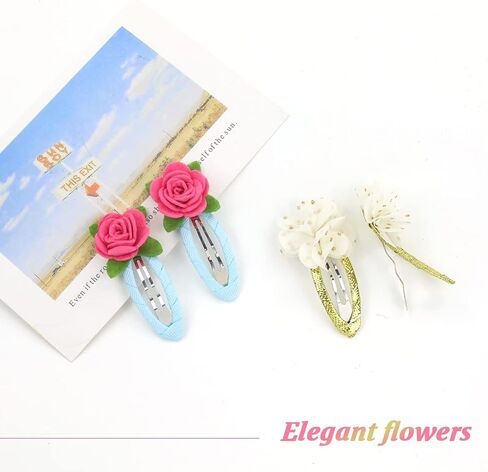 انزوني 16 قطعة من مشابك الشعر على شكل تمساح يونيكورن للبنات الصغيرات، 16 قطعة S2، مقاس واحد in Kuwait