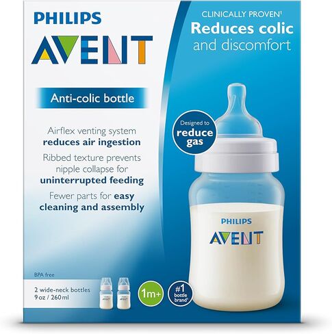 زجاجة رضاعة مضادة للمغص من شركة فيليبس أفينت 4 Ounce Clear in Kuwait
