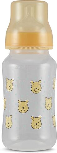 Disney Winnie The Pooh Baby Bottles 11 oz for Boys or Girls | 2 Pack of Infant Hourglass Shaped Bottles with Cover for Newborns and All Babies | BPA-Free Plastic Baby Bottle for Baby Shower in Kuwait