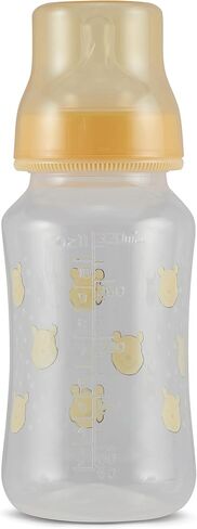 Disney Winnie The Pooh Baby Bottles 11 oz for Boys or Girls | 2 Pack of Infant Hourglass Shaped Bottles with Cover for Newborns and All Babies | BPA-Free Plastic Baby Bottle for Baby Shower in Kuwait