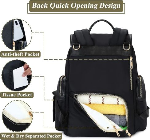 حقيبة ظهر للحفاضات من Terzini Bear، حقائب حفاضات للأطفال مع منفذ شحن USB، خطاف لعربة الأطفال، بساط تغيير الحفاضات in Kuwait
