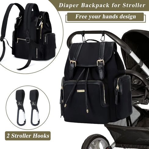 حقيبة ظهر للحفاضات من Terzini Bear، حقائب حفاضات للأطفال مع منفذ شحن USB، خطاف لعربة الأطفال، بساط تغيير الحفاضات in Kuwait