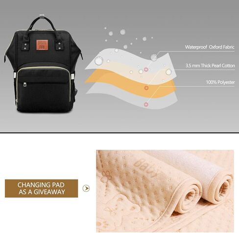 حقيبة ظهر للحفاضات متعددة الوظائف من بالكوني آند فالكون مع وسادة تغيير الحفاضات المقاومة للماء in Kuwait