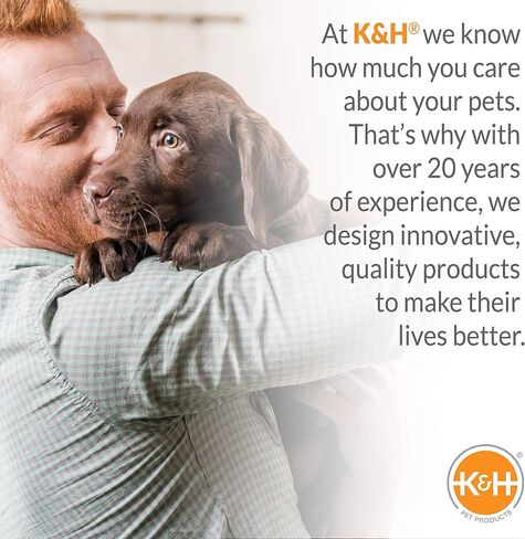سرير الحيوانات الأليفة من K&H Pet Products، بساط تبريد مرتفع للكلاب، سرير كلب رائع للكلاب الكبيرة، معدات تخييم الكلاب، سرير كلب مرتفع في الهواء الطلق مع مركز تبريد - رمادي/أزرق، كبير 30 × 42 × 7 بوصة in Kuwait