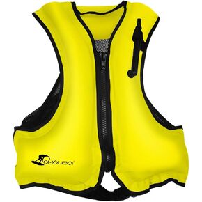 OMOUBOI Inflatable Snorkel Jacket Adult with Leg Straps for Men Women Snorkel Vest for Snorkeling Diving Swimming in Kuwait