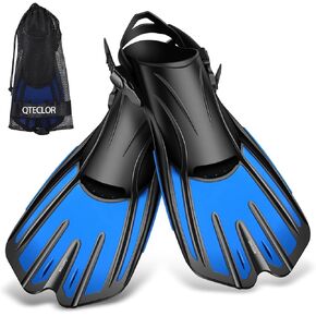 زعانف غص زعانف سباحة حجم السفر قصيرة قابلة للتعديل للغوص والغطس للبالغين الرجال والنساء والأطفال زعانف سباحة بكعب مفتوح in Kuwait