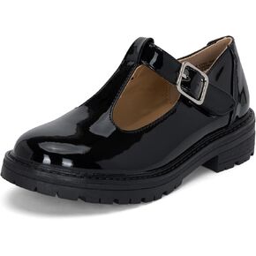 STYLISH S Belle-K ~ Little Kids Girls T-Strap Hook and Loop Low Heel Platform Mary Jane Dress Shoes in Kuwait