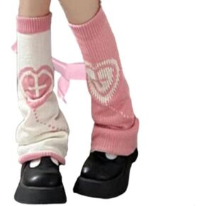 SmilePunk kawaii الشتاء تدفئة الساق محبوك لطيف ثقافة فرعية نصف كم القدم الساق الجوارب الدافئة الدراجات هدية الكريسماس النساء in Kuwait