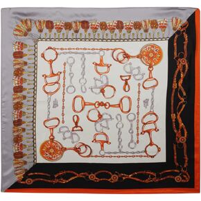 Manpexto Women's Fashion Scarf Silk Feeling 27.5inch Square Silk Like Head Scarf for Women and Girls