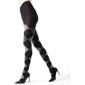 MeMoi Classic Large-Print Argyle Sweater Tights