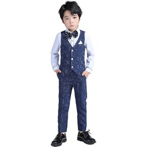 Pofiko Boys Suits Kid Pants and Vest Set，Formal Dress for Toddler Wedding Outfits in Kuwait