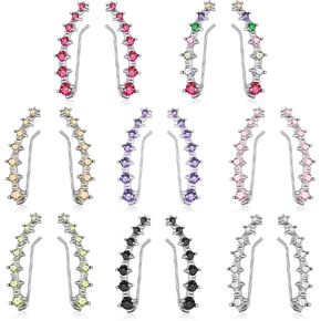 8/9/12 زوجًا من أقراط الأذن الذهبية والفضية للنساء ثقب الغضروف - متعدد الألوان 7 تشيكوسلوفاكيا أقراط مسمارية للفتيات المراهقات - أقراط أذن للنساء أزياء in Kuwait