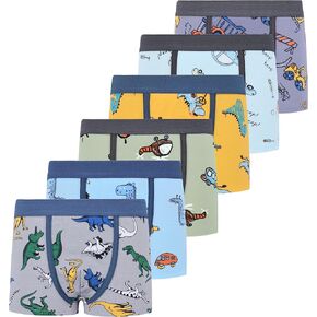 Boys Breathable Dinosaur Car Cotton Boxer Brief Underwear Sets in Kuwait