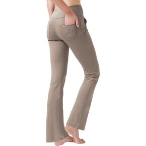 nuveti Women's High Waisted Boot Cut Yoga Pants 4 Pockets Workout Pants Tummy Control Women Bootleg Work Pants Dress Pants in Saudi Arabia