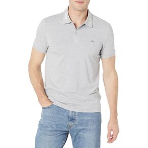 Lacoste Men's Jacquard Collar Detail Short Sleeve Shirt in Saudi Arabia