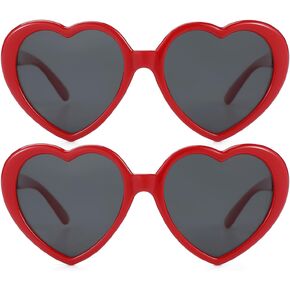 JOVAKIT Kids Polarized Heart Shaped Sunglasses for Girls Age 3-18, Fashion Lovely Rave Party Sun Glasses UV Protection
