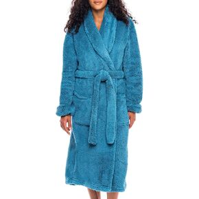 Alexander Del Rossa Women's Fuzzy Plush Fleece Winter Robe, Warm Soft Fuzzy Bathrobe for Her in Kuwait
