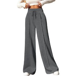 Yousify Wide Leg Sweatpants for Women Casual Elastic High Waisted Drawstring Long Pants with Pockets in Saudi Arabia
