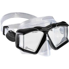 U.S. Divers Sideview Adult Snorkel Mask - 180-Degree Full Underwater Vision, Leak-Free Silicone Face Skirt, Easy-Adjust Mask Buckles - Pro Series | Unisex Adult in Kuwait