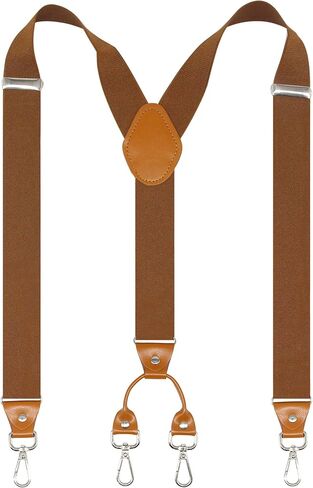 Doloise Men's Suspender Wide Adjustable and Elastic Braces Y Shape with Very Strong Hooks-Heavy Duty in Saudi Arabia