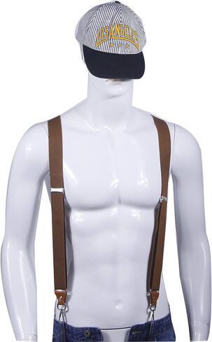 Doloise Men's Suspender Wide Adjustable and Elastic Braces Y Shape with Very Strong Hooks-Heavy Duty in Saudi Arabia