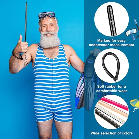 سيهود 4 قطع عصا غوص من الالومنيوم 13.8 انش، عصا مؤشر الاصبع على شكل سرطان البحر شديدة التحمل مع حبل قصير للرياضات تحت الماء والغطس ومعدات الغوص in Kuwait