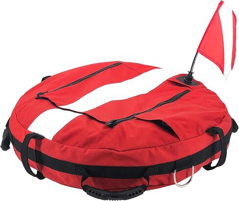 Scuba Dive Float Freediving Buoy. Includes Inner Tube & 8inch Dive Flag Nylon Float Cover with Mesh Bottom in Kuwait