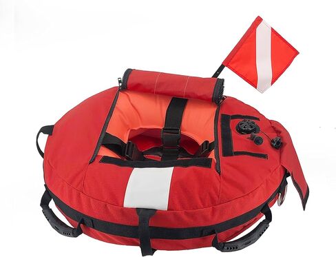 Scuba Dive Float Freediving Buoy. Includes Inner Tube & 8inch Dive Flag Nylon Float Cover with Mesh Bottom in Kuwait