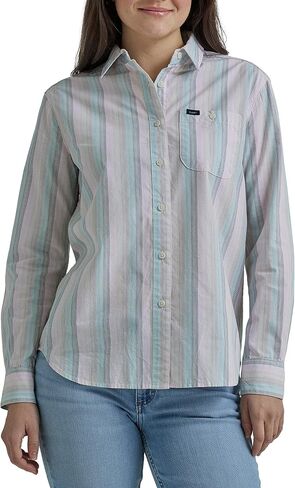 Lee Women's Legendary Long Sleeve All Purpose Button Down Shirt in Kuwait