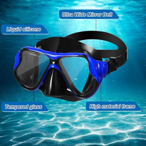6 Pcs Dive Mask Goggles for Diving Swim Goggles with Nose Cover Swim Mask for Adult Anti Fog Scuba Mask Dive Glasses for Adult Scuba Diving Swim Free Diving 6 Colors in Saudi Arabia