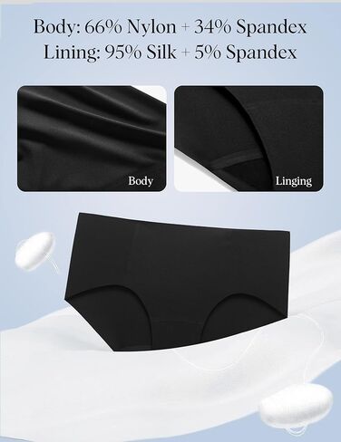 LilySilk Silk Panties Seamless Women Soft Silk Knit Underwear Brief for Ladies High Wasit Comfy Lingerie Panty Breathable in Kuwait