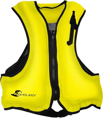 OMOUBOI Inflatable Snorkel Jacket Adult with Leg Straps for Men Women Snorkel Vest for Snorkeling Diving Swimming in Kuwait
