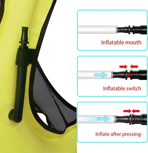 OMOUBOI Inflatable Snorkel Jacket Adult with Leg Straps for Men Women Snorkel Vest for Snorkeling Diving Swimming in Kuwait