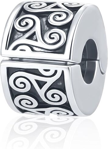 QeenseKc Irish Celtic Kont Flower Clip Lock Spacers Stopper Charm for Pandora Bracelet in Kuwait