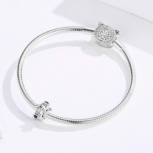 Spacer Charm 925 Sterling Silver Clip Charm Stopper Beads Silicone Positioning Charm fit Fashion 3mm Pandora Charms Bracelet & Necklace in Kuwait