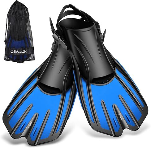 زعانف غص زعانف سباحة حجم السفر قصيرة قابلة للتعديل للغوص والغطس للبالغين الرجال والنساء والأطفال زعانف سباحة بكعب مفتوح in Kuwait