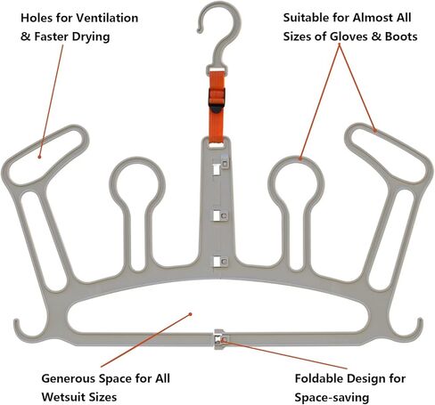 شماعة بدلة غطس مطورة قابلة للطي من بوالاون | شماعة سريعة الجفاف شديدة التحمل لركوب الامواج والغوص والقفازات والأحذية الطويلة in Kuwait