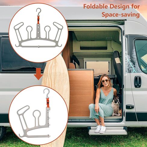 شماعة بدلة غطس مطورة قابلة للطي من بوالاون | شماعة سريعة الجفاف شديدة التحمل لركوب الامواج والغوص والقفازات والأحذية الطويلة in Kuwait