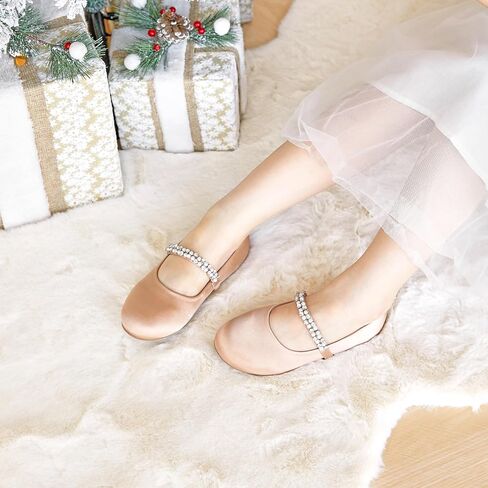 Felix & Flora Girls Toddler Little Ballet Shoes - Flower Girls Mary Jane Flats Dress Shoes Party Wedding in Saudi Arabia