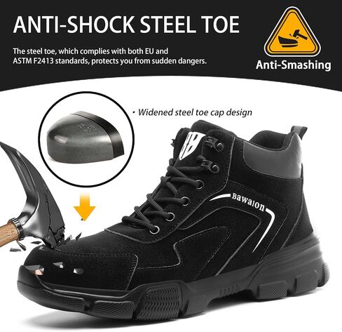 Nasogetch Waterproof Work Boots for Men Women Steel Toe Boots Lightweight Indestructible Slip Resistant Construction Safety Boots in Saudi Arabia