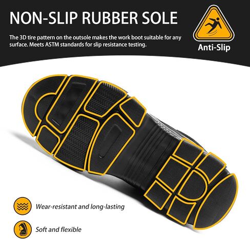 Nasogetch Waterproof Work Boots for Men Women Steel Toe Boots Lightweight Indestructible Slip Resistant Construction Safety Boots in Saudi Arabia