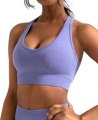CELER Sports Bras for Women Racerback Chemistry Seamless Workout Yoga Gym Fitness Bra with Removable Pads in Kuwait