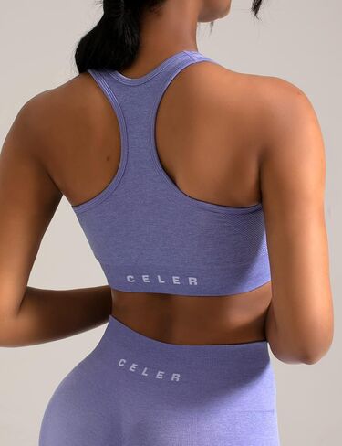 CELER Sports Bras for Women Racerback Chemistry Seamless Workout Yoga Gym Fitness Bra with Removable Pads in Kuwait