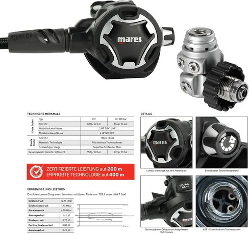 Mares Dual Adj 62X Black DIN Regulator in Saudi Arabia