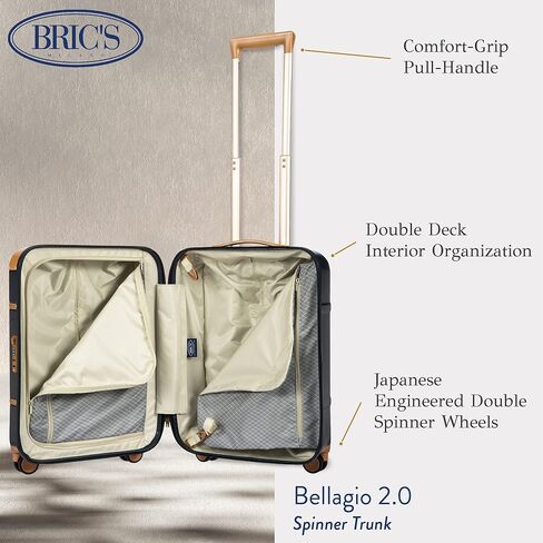 Bric's Bellagio 2.0 Spinner Trunk - 21 Inch - Luxury Bags for Women and Men - TSA Approved Luggage - Cream in Saudi Arabia