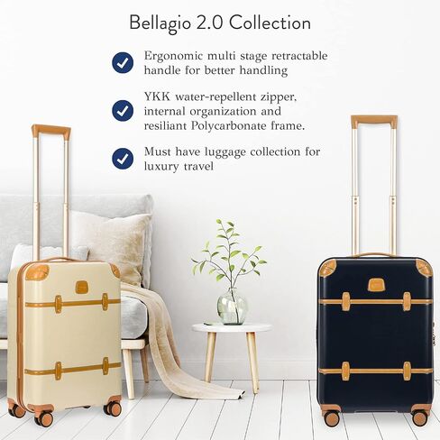 Bric's Bellagio 2.0 Spinner Trunk - 21 Inch - Luxury Bags for Women and Men - TSA Approved Luggage - Cream in Saudi Arabia