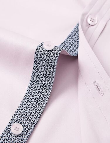 H2H Men's Casual Slim Fit Long/Short Sleeve Shirts Button Down Business Shirts in Saudi Arabia