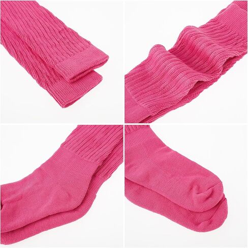 Lusofie Slouch Socks Women Soft Knee Long Scrunch Socks Knitted Boot Sock Extra Long Stacked Socks Size 9 to 11 in Kuwait