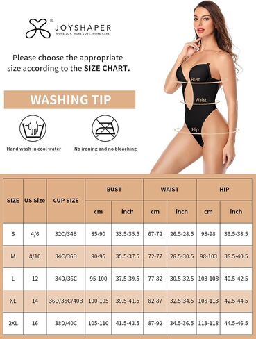 JOYSHAPER Women Plunge Backless Body shaper Bra Bodysuit Seamless Low back Thong Shapewear for Backless Dress in Saudi Arabia